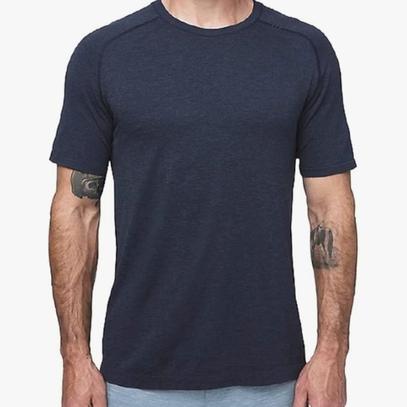 Lululemon Metal Vent Tech Short Sleeve Dark Blue Shirt Men's Size XS - Picture 1 of 9